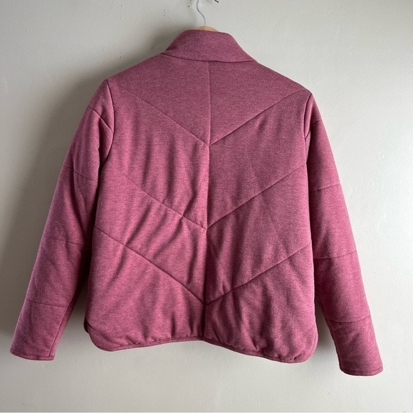 Anthropologie Three Dot Full Zip Quilted Jacket in Heather Tibetan Red, Small - Picture 11 of 13
